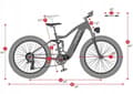 Miniatyrbild 5 av 6: ENGWE EP-2 BOOST - Fällbar Elcykel 20" - Avtagbart Batteri 48V 13Ah - Räckvidd 100km - Shimano 7 växlar - Fatbike, Grå