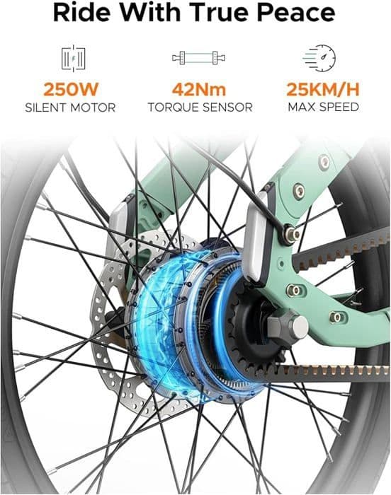 Fällbar elcykel - ENGWE - P20 - 36V 9.6Ah - 100 km räckvidd - 250W 25km/h