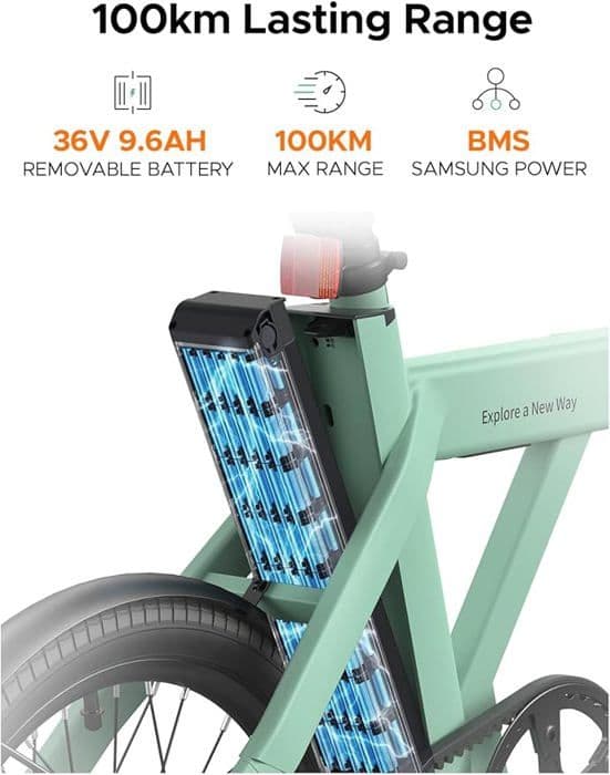 Fällbar elcykel - ENGWE - P20 - 36V 9.6Ah - 100 km räckvidd - 250W 25km/h
