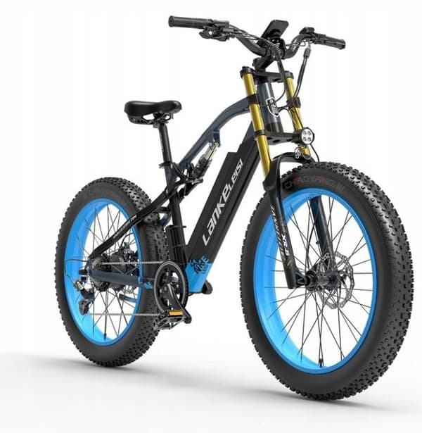 Elcykel Lankeleisi RV700 48V 16Ah 130KM 45km/h 1000W MTB shimano M310-7 blå