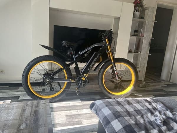 Elcykel Lankeleisi RV700 48V 16Ah 130KM 45km/h 1000W MTB shimano M310-7 Gul