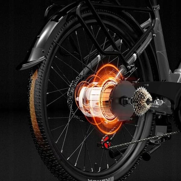 Lankeleisi ES500 PRO elcykel 48V 14,5AH 130KM 500W ram 15'' aluminiumhjul 24" röd