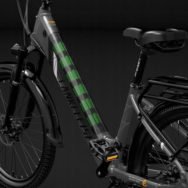 Lankeleisi ES500 PRO elcykel 48V 14,5AH 130KM 500W ram 15'' aluminiumhjul 24" röd