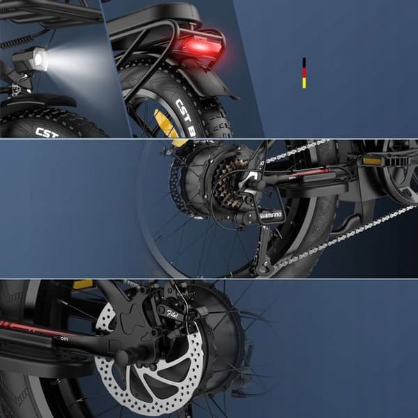 FAFREES F20 MAX elcykelram 16'' 22,5AH 48V 500W Samsung batteri 20" hjul RÖD