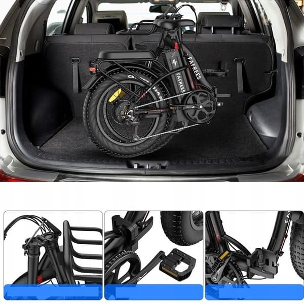FAFREES F20 MAX Elcykelram 16'' 22,5AH 48V 500W Samsung Batteri 20" Hjul Svart