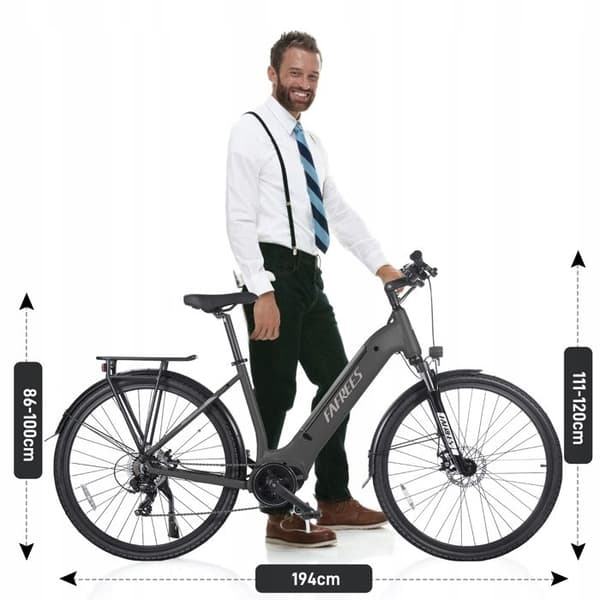 FAFREES FM9 elcykel aluminiumhjul 26" 700C*45C däck 15AH 250W 120KM 36V grå