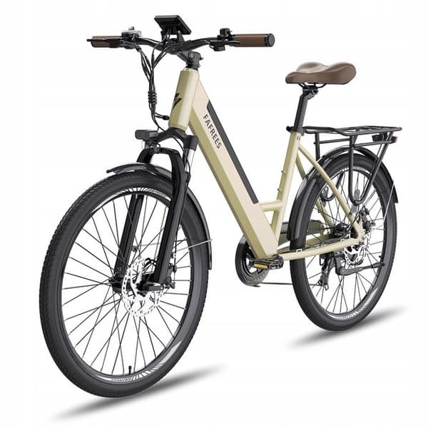 FAFREES F26 Pro elcykel med ca 10AH 36V 380W 25KM/H 90KM aluminiumhjul 26" Guld