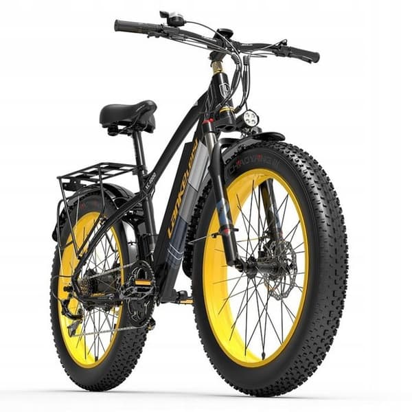 LANKELEISI XC4000 elcykel 17,5AH 48V 1000W 120KM aluminiumhjul 26" Gul