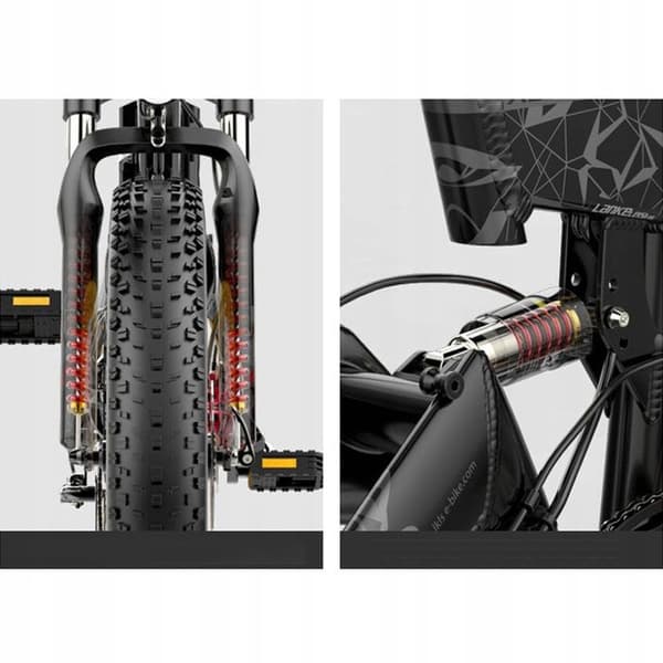 LANKELEISI X3000 PLUS elcykel 17,5Ah 48V 1000W 43KM/H aluminiumhjul 20" röd