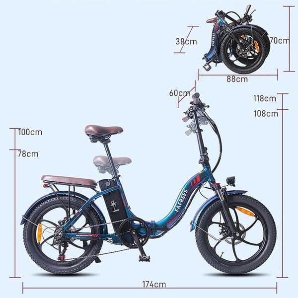 FAFREES F20 Pro elcykel 18AH 350W 35KM/H 16 tums ram 20" aluminiumhjul svart