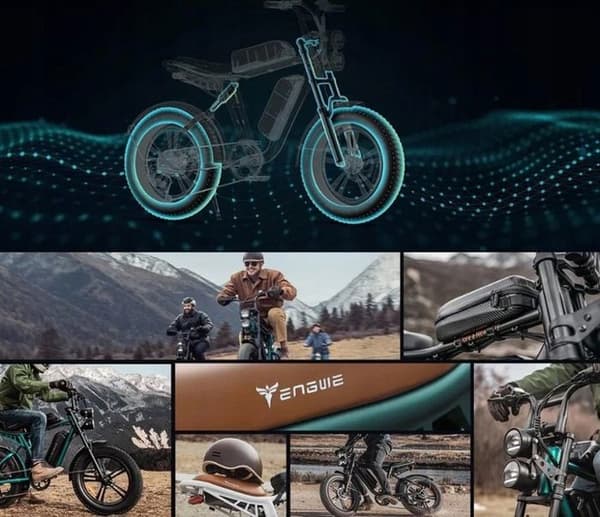 ENGWE M20 2*13Ah batterier 20*4,0 tums däck 750W borstlös motor 45km/h Max hastighet Fram och bak skivbromsar Vit
