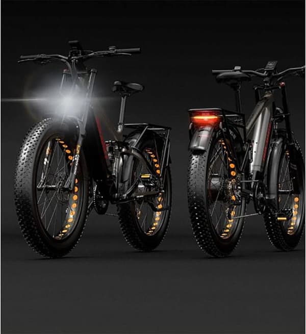 Elcykel Lankeleisi Silvertip8 1000W Samsung 52V 20Ah 52KM/H 26*4.0"svart