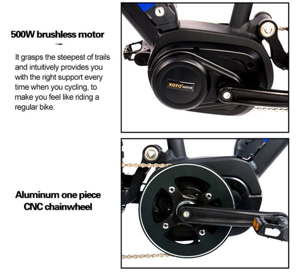 Elcykel HEDATX TX11 10,4Ah 48V 500W 70KM 25km/h XOFO Borstlös grå