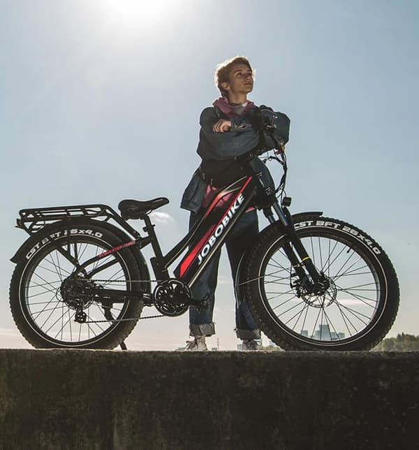 FAT BIKE Joobike Robin Step-thru elcykel, 26" hjul, 250W 48V 14ah grå