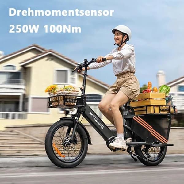 ENGWE LE20 E-Bike 20 Inch Elcyklar 250W 48V 19,2 Ah 180km Fat Bike blå