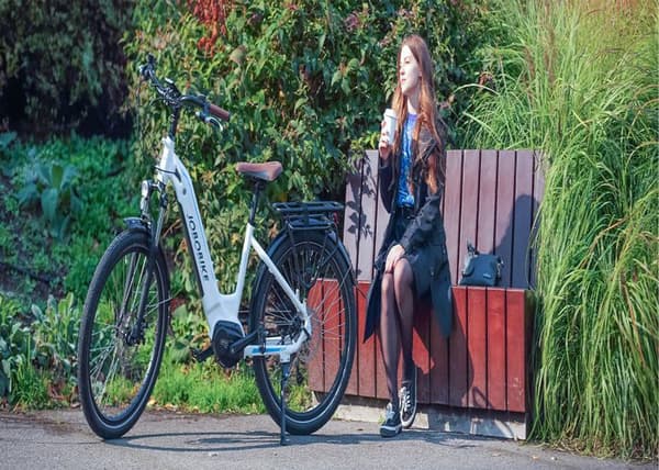 Jobobike Linda elcykelram 16,5 tums hjul 26" vit 36V 14Ah 25KM/h 90KM