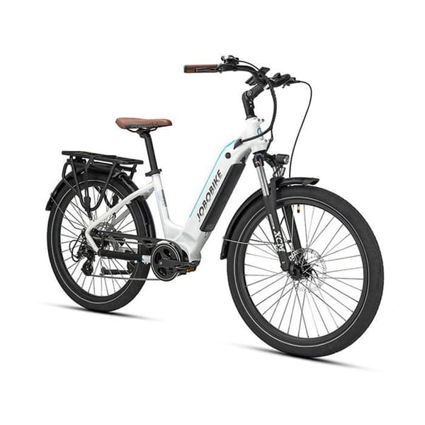 Jobobike Linda elcykelram 16,5 tums hjul 26" vit 36V 14Ah 25KM/h 90KM