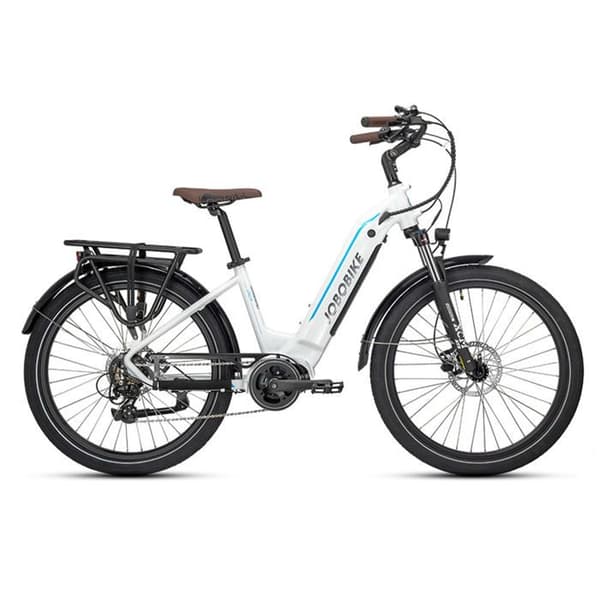 Jobobike Linda elcykelram 16,5 tums hjul 26" vit 36V 14Ah 25KM/h 90KM