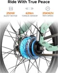 Miniatyrbild 4 av 6: ENGWE P20 E-Bike Elcykel med App 36V 9,6Ah 100km 250W 25km/h, 42Nm