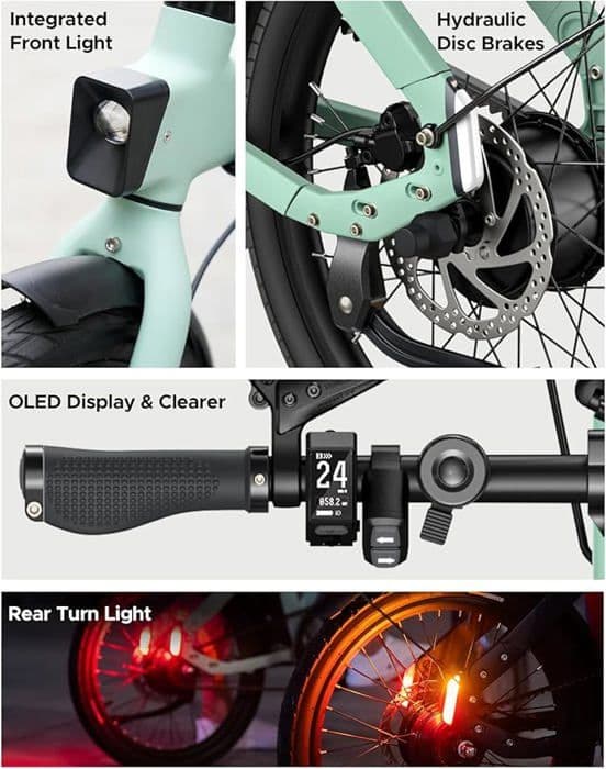 ENGWE P20 E-Bike Elcykel med App 36V 9,6Ah 100km 250W 25km/h, 42Nm