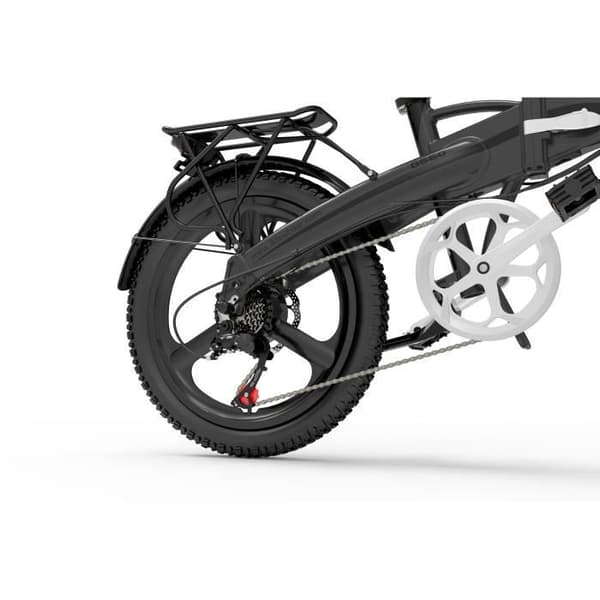 LANKELEISI G660 Elcykel Röd 500W 20" tum FAT BIKE MTB 12,8AH 110KM 30KM-H Vikbar