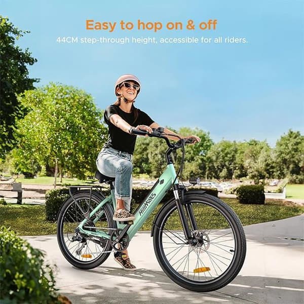 MileCity 1 E-Bike Elcykel för kvinnor 26 tum 250W 468 Wh med vridmoment sensor, 100km GR
