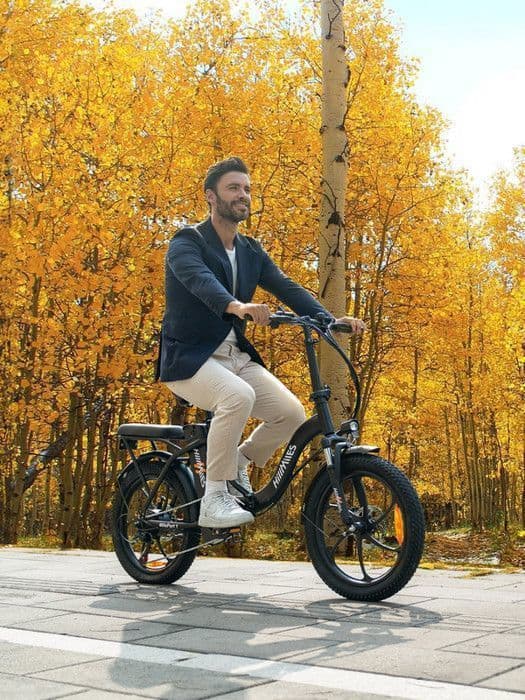 Fällbar elcykel Hillmiles MilePort 1 - Räckvidd 60km - Motor 250W - Batteri 36V13Ah - Däck 20 tum - VTC Cykel - Grön