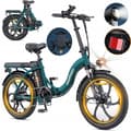 Miniatyrbild 6 av 6: Fällbar elcykel Hillmiles MilePort 1 - Räckvidd 60km - Motor 250W - Batteri 36V13Ah - Däck 20 tum - VTC Cykel - Grön