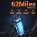 Miniatyrbild 2 av 6: Fällbar elcykel Hillmiles MilePort 1 - Räckvidd 60km - Motor 250W - Batteri 36V13Ah - Däck 20 tum - VTC Cykel - Grön