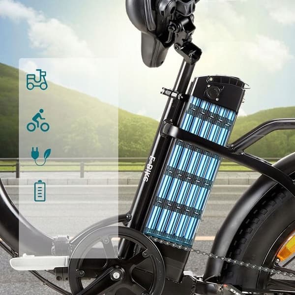 PASEBIKE P20 Pro 48V 23AH 1000W elektrisk hopfällbar cykel för vuxna, 20''*4.0 DÄCKTJOCKLEK