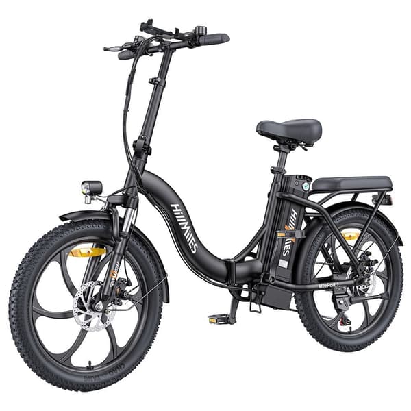 Hillmiles MilePort 1 20'' hopfällbar elcykel, 50 km räckvidd, 250W motor, 36V13Ah batteri, 7 hastigheter Svart Hillmiles MilePort 1 20'' hopfällbar elcykel, 50 km räckvidd, 250W motor, 36V13Ah batteri, 7 hastigheter Svart