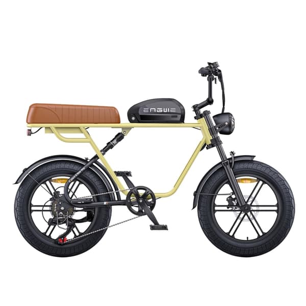ENGWE M1 20'' elcykel, 250W motor, 15,6Ah/28,6AH batteri tillval, 7 hastigheter, full fjädring Gul Single battery 15.6AH