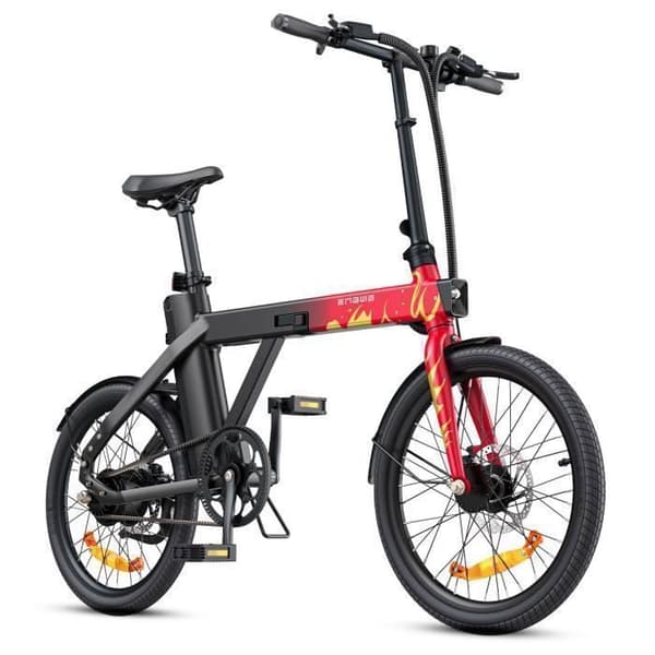 ENGWE P20 hopfällbar elcykel 20 tum stadscykel Räckvidd 100km 350W motor 32km/h Skivbroms 36V9.6Ah batteri röd