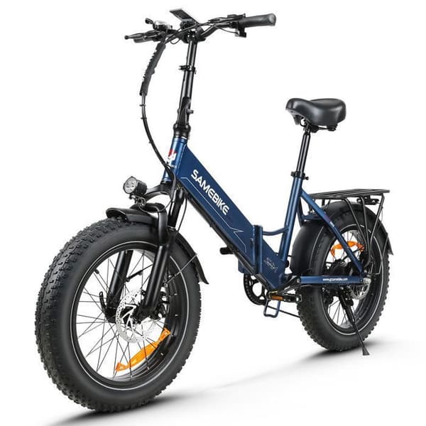 Samebike LOTDM200-II - Fällbar elcykel VAE 20" - 750W motor 48V/13Ah batteri, Shimano 7 Speeds, Räckvidd 90 km, Blå