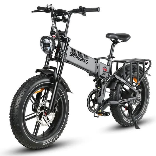 SAMEBIKE RS-A02 hopfällbar elcykel 8V17AH Motor 1200W Däck 20*4,0 tum Grå