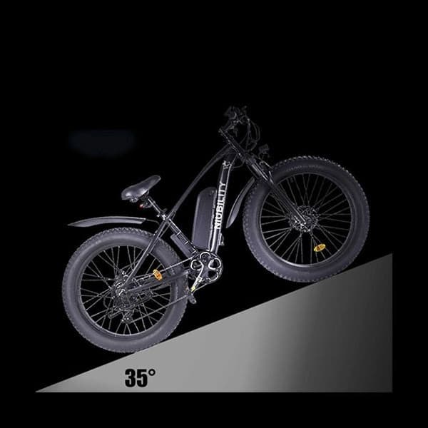 Niubility B26 elcykel aluminiumhjul 26" svart 48V 1000W 12,5AH 35KM/H 26 Inch SHIMANO 7-växlad transmission svart