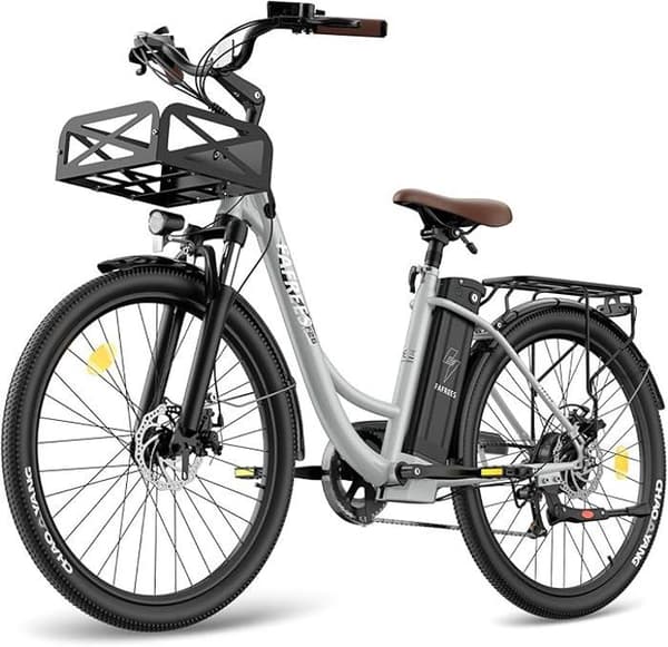 Fafrees F26 Hållbar elcykel 26 tum, 36V 20,3Ah, 250W 25km/h, City E-Bike Räckvidd 80-200 km, Last 120kg grå