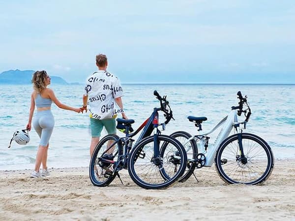 Mountain E-Bike Samebike XD26-II-FT-WH 48V 14Ah 25km/h 100HP 26'' svart ram 26'' aluminiumhjul