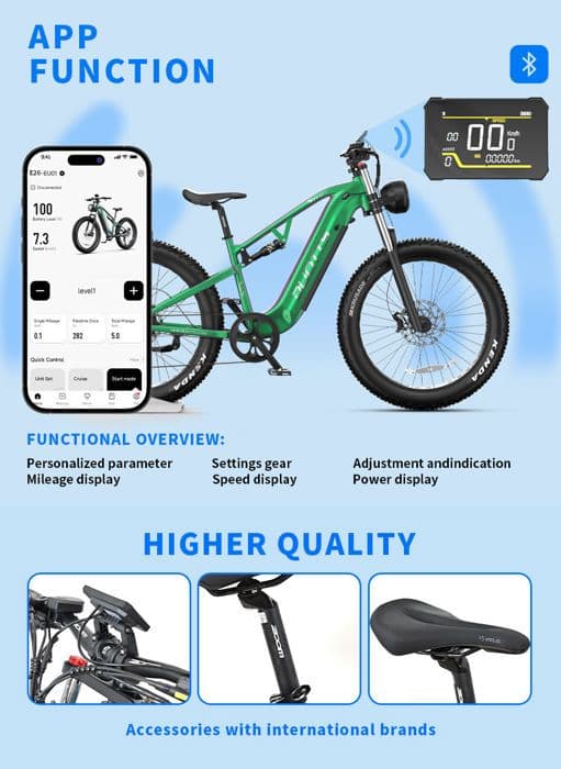 Elcykel DUOTTS E26 Bafang Motor 750W Batteri 48V20Ah 55km/h 26" hjul hydrauliska skivbromsar-APPLIKATION