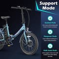 Miniatyrbild 6 av 6: Fafrees F20 Varaktig blå elcykelfällbar 20 tum med batteri 36V 18,2A, 250W 25 km/h SHIMANO 7