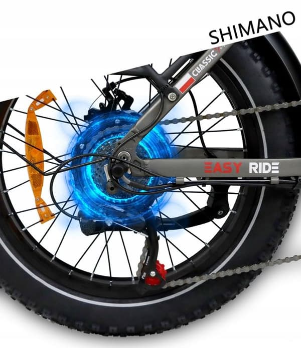 Elcykel DZ-2030 - SHIMANO 7-växlad Fällbar ram aluminiumhjul 20" 500W 48V 13AH 40KM/H grå