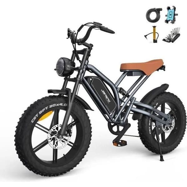 JANSNO Elcykel X50 750W LG 48V14Ah batteri, 20" All Terrain E-BIKE med 4.0 Fat Tire, Shimano 7 Speed, Full Suspension
