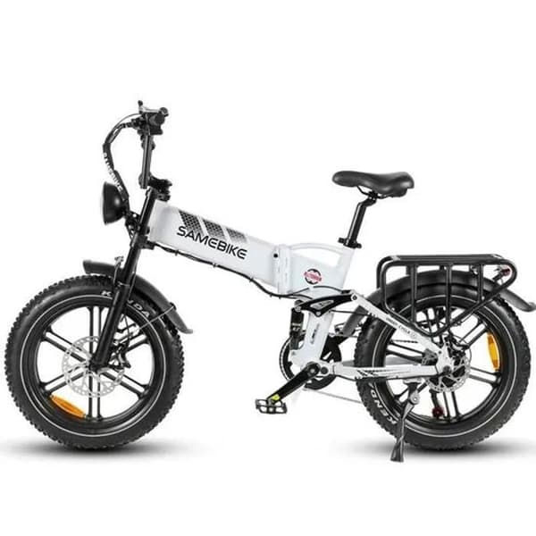 SAMEBIKE RS-A02 hopfällbar elcykel 8V17AH Motor 1200W Däck 20*4,0 tum Vit