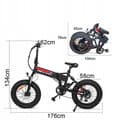 Miniatyrbild 2 av 6: Elcykel - WELKIN - WKES001 - 500W 48V - Avtagbart batteri 12AH - Fällbar 20 tum