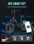 Miniatyrbild 3 av 6: Samebike LOTDM200-II - Fällbar elcykel VAE 20" - 750W motor 48V/13Ah batteri, Shimano 7 Speeds, Räckvidd 90 km, Vit