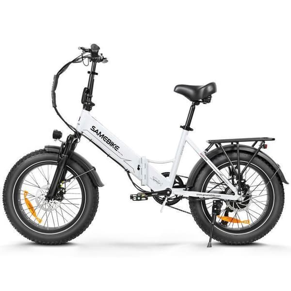 Samebike LOTDM200-II - Fällbar elcykel VAE 20" - 750W motor 48V/13Ah batteri, Shimano 7 Speeds, Räckvidd 90 km, Vit