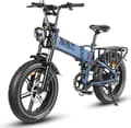 Miniatyrbild 1 av 6: SAMEBIKE Samebike RS-A02-IT-BU 48V 17AH Fat Tire E-Bike 20 x 4,0 tum, hopfällbar elcykel, Mountain Beach Snow Ebike