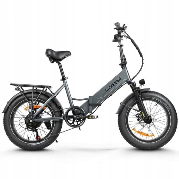 SAMEBIKE 20 Inch E-Bike LOTDM200-II-FT-GY, 48V 13Ah avtagbart batteri, Max. upp till 120 km,