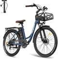 Miniatyrbild 2 av 6: Fafrees F26 Hållbar elcykel 26 tum, 36V 20,3Ah, 250W 25km/h, City E-Bike Räckvidd 80-200 km, Last 120kg blå