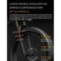 Miniatyrbild 4 av 4: Bezior Electric Bike X PLUS 48V 17.5 Mountainbike hopfällbar elcykel för vuxna 26" Fat Electric Bike, Shimano 9-speed
